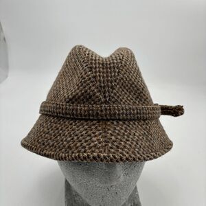 Harris Tweed Hand Woven Men’s Hat 100% Scottish Wool Size M 7-7 1/8